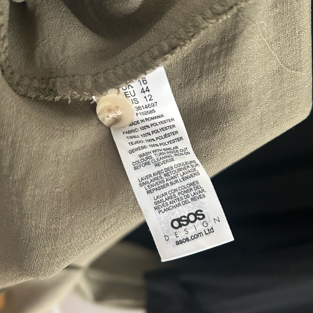 Asos Design Button Through Elastic Waist Midi Shi… - image 4